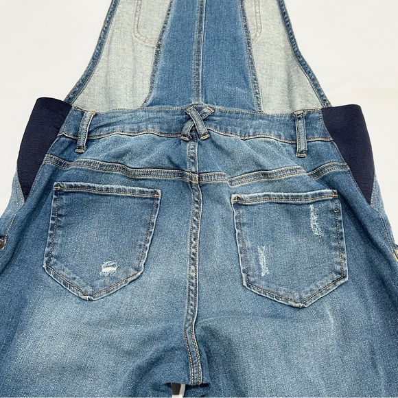 Motherhood Maternity Indigo Blue Stretchy Jean Overalls - Picture 8 of 9